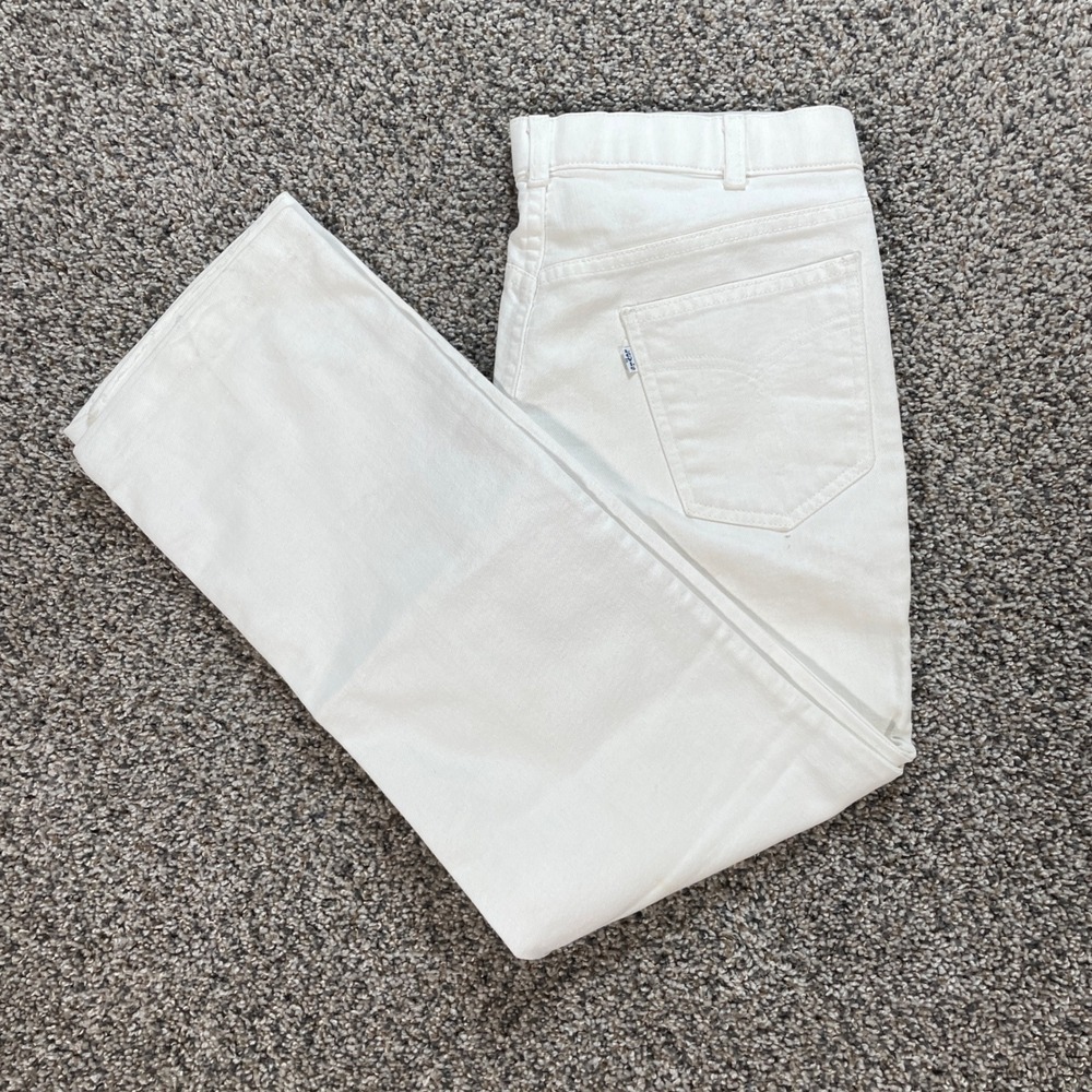 Vintage Levi's 541 White Jeans Men's 34x29 White Tab Straight Leg USA Made 80s